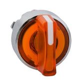Yellow 3-position selector switch head ZB4BK1553